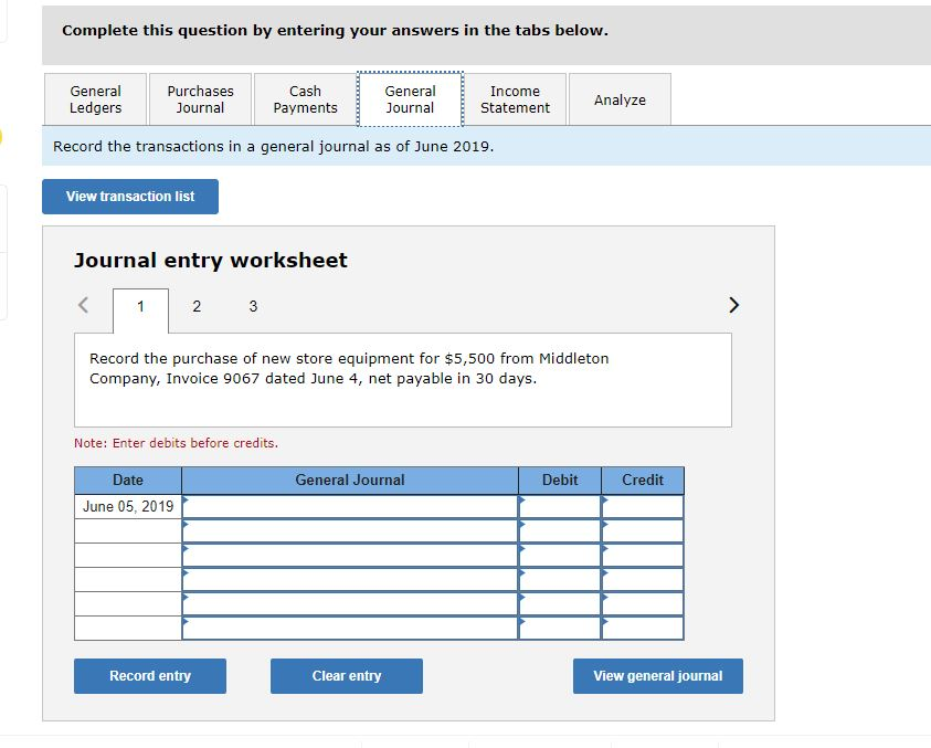 617 Cash Equipment Notes Payable Accounts Payable Purchases Purchases Ret. and Allow.