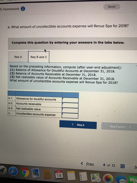 Renue Spa at December 31, 2017, was $86,000. Also on that date,