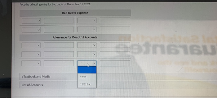 is an aging schedule for Ivanhoe Company at December 31, 2021. Number