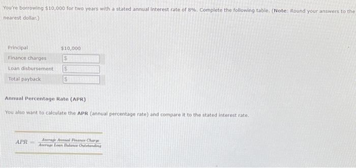 single-payment loan You are taking out a single-payment loan that uses the