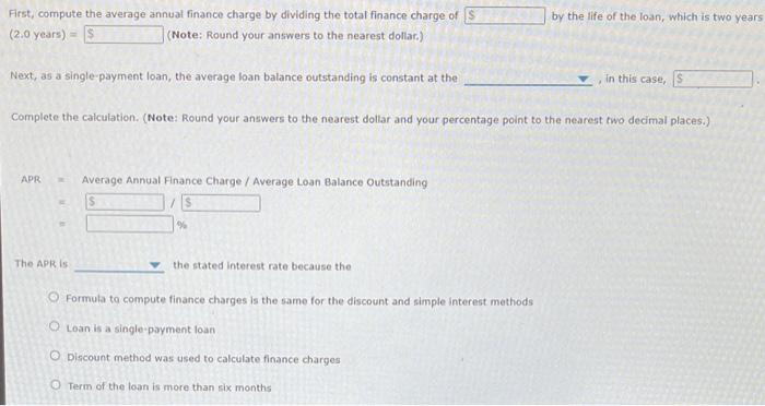 discount method to compute the finance charges, Computing the finance charges is