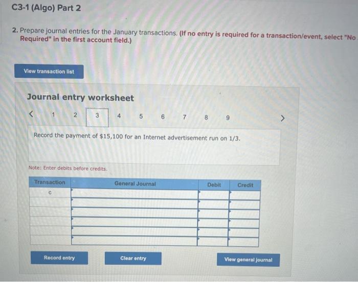 subscription of $13. At the start of January 2021, VGC's income statement