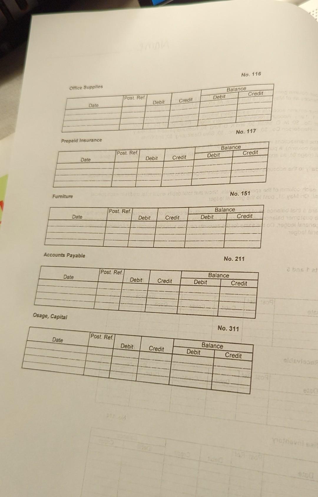 numbers and balances as of May 1, 2018 that follow. All accounts