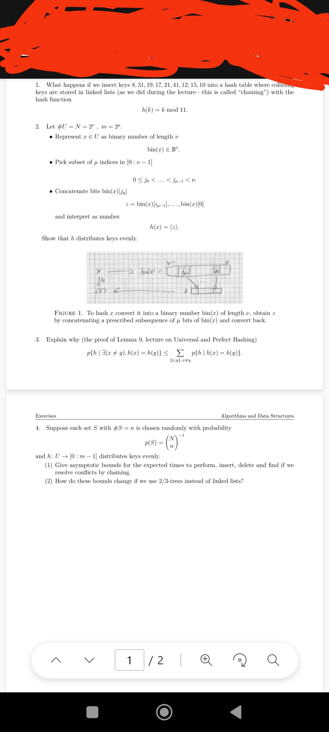  What happens if we insert keys 8,31,19,17,21,41,12,15,10 into a hash table