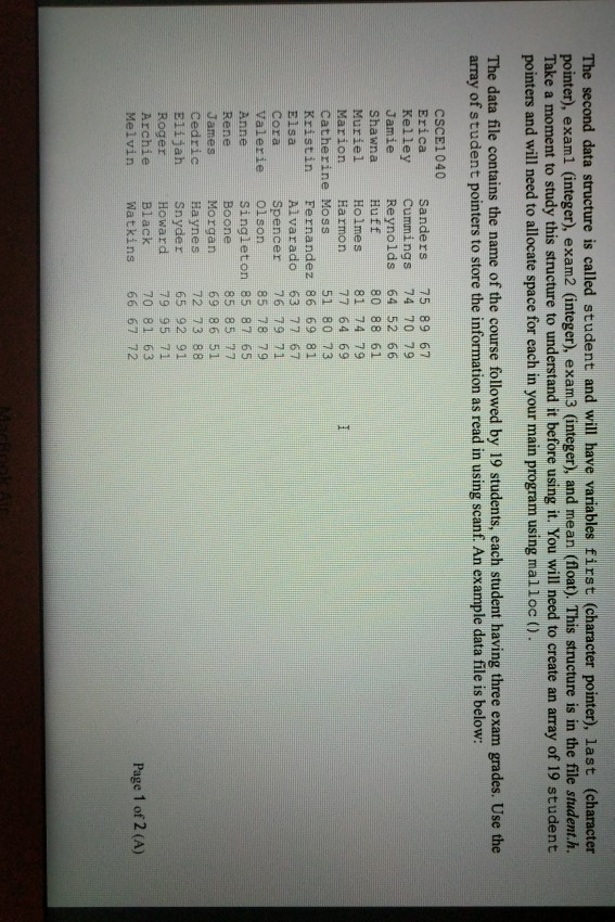 int x; int y; student *temp = NULL; for(x = 0; x