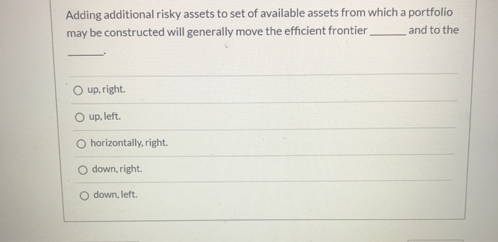  Adding additional risky assets to set of available assets from which