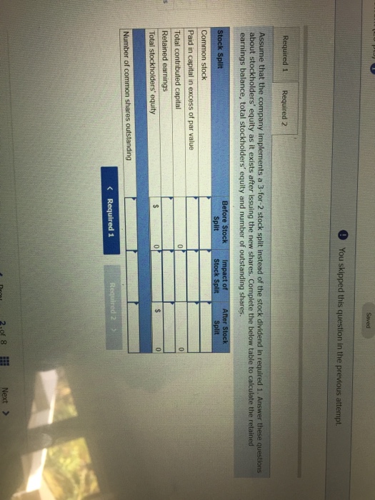 Stock dividends and splits LO P2 On June 30, 2017, Sharper Corporation's