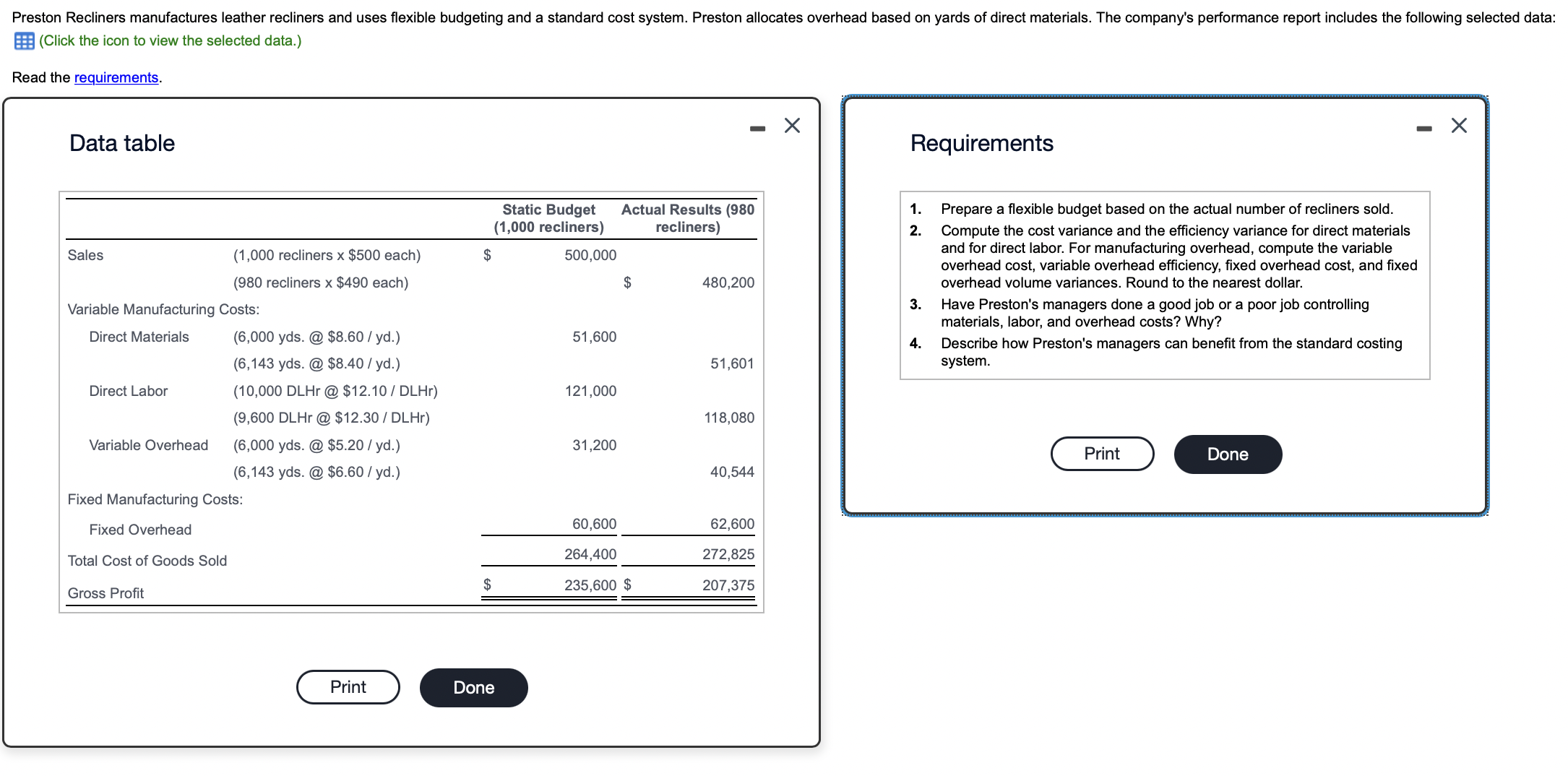 (Click the icon to view the selected data.) Read the requirements.