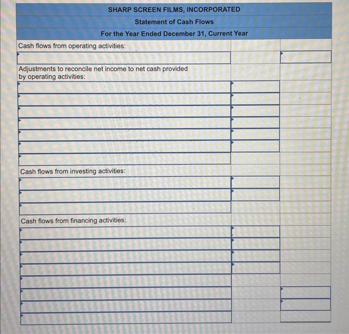 statements at December 31, current year. The statements are complete except for