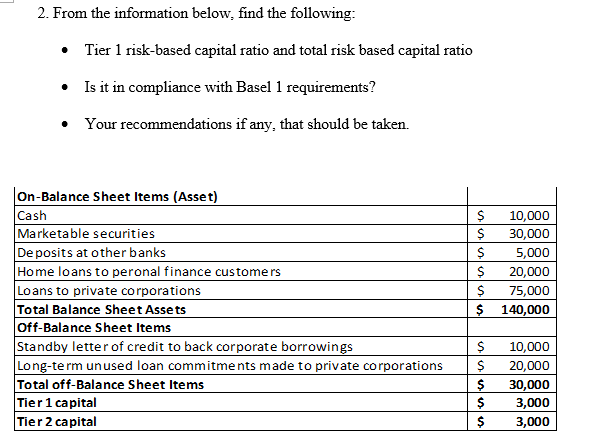  Please solve this, I'm confused. 2. From the information below, find