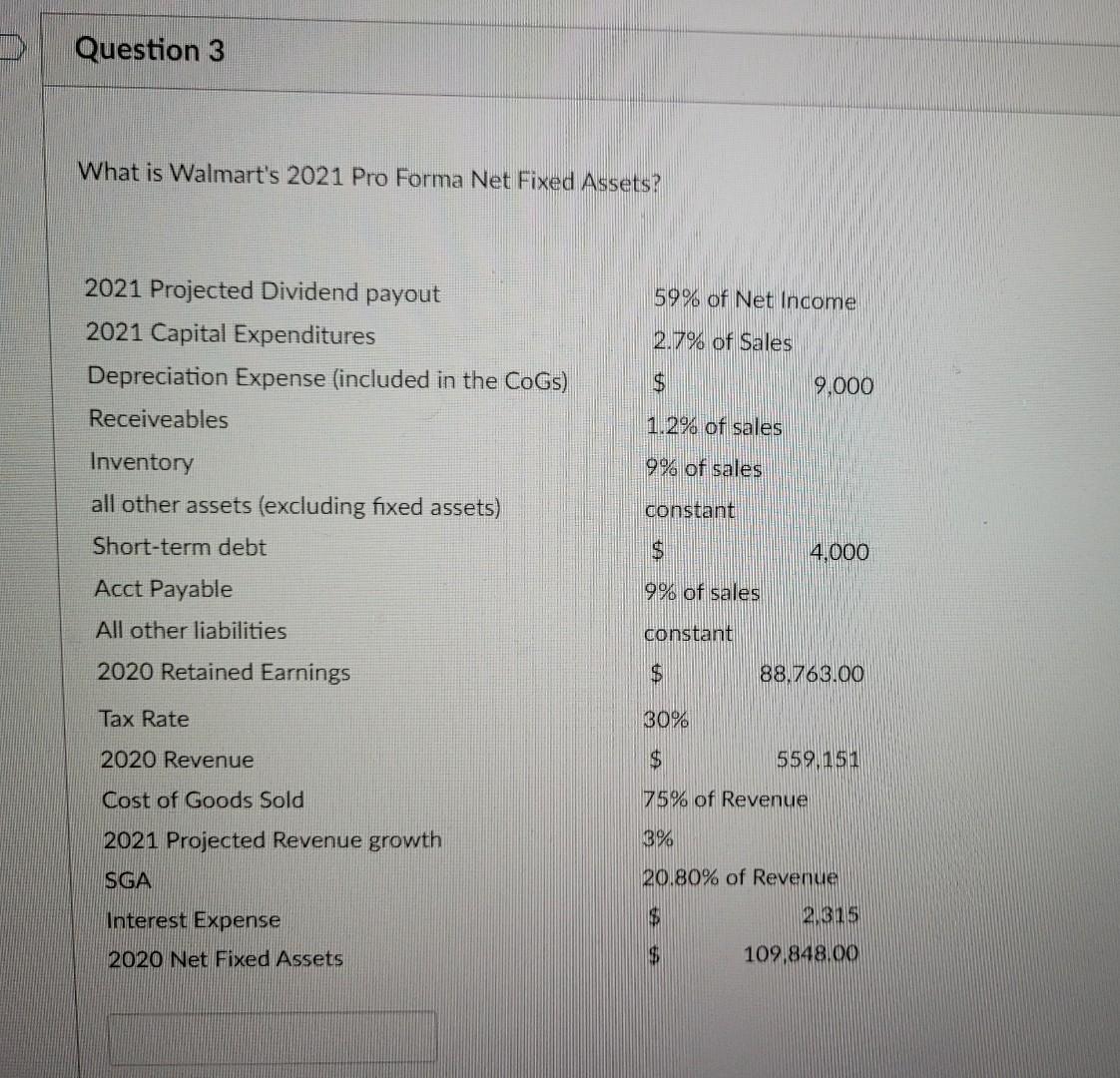 What is Walmart's 2021 Pro Forma Net Fixed Assets? What is Walmart's