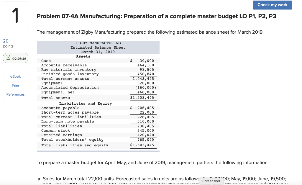 please do 8 9 and 10 Check my work 1 Problem 07-4A