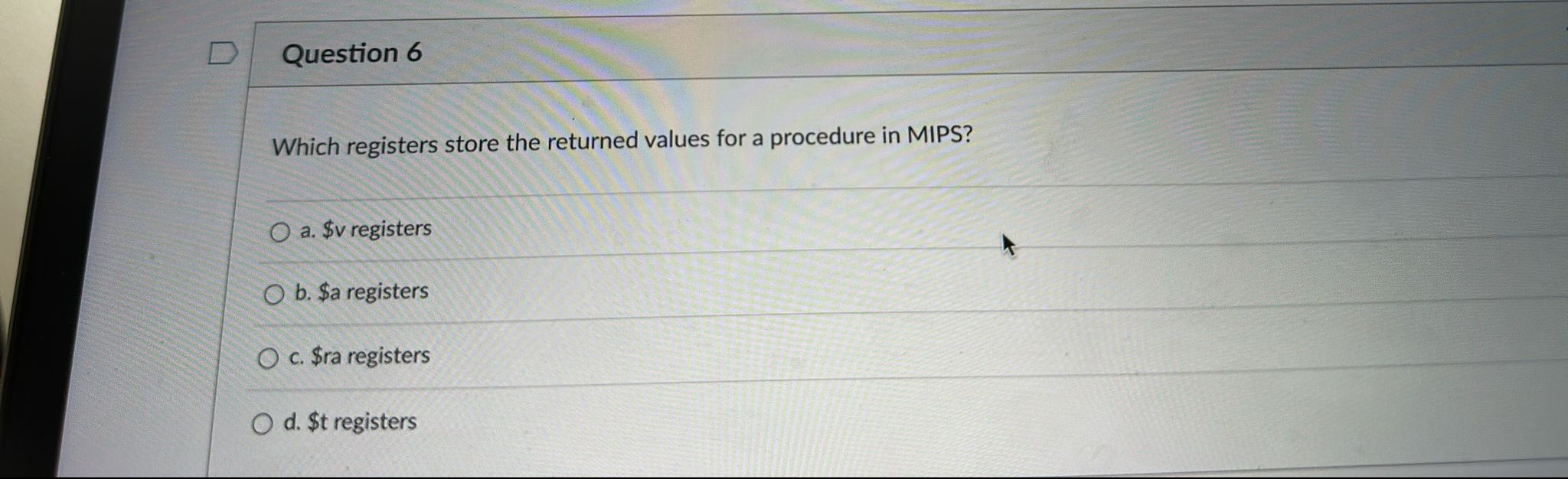  Which registers store the returned values for a procedure in MIPS?