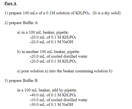 to Buffer B Table 3: Addition of strong acid to water \begin{tabular}{|l|c|l|l|l|}
