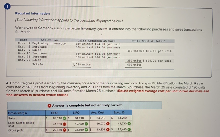 i need help solving this problem! Required information (The following information applies