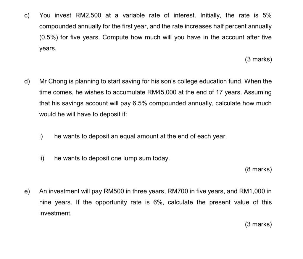 January 2023 of the following cash flows: b) Ravindran has been depositing