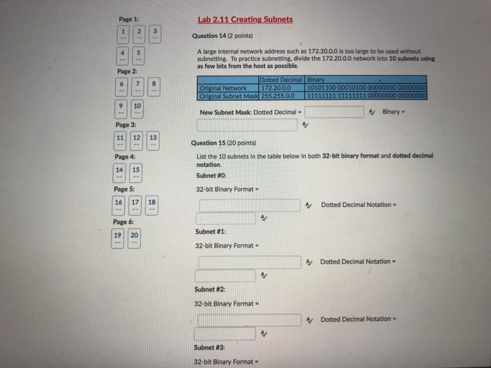 Using the technique outlined in Lab 2.9. manually convert the following decimal