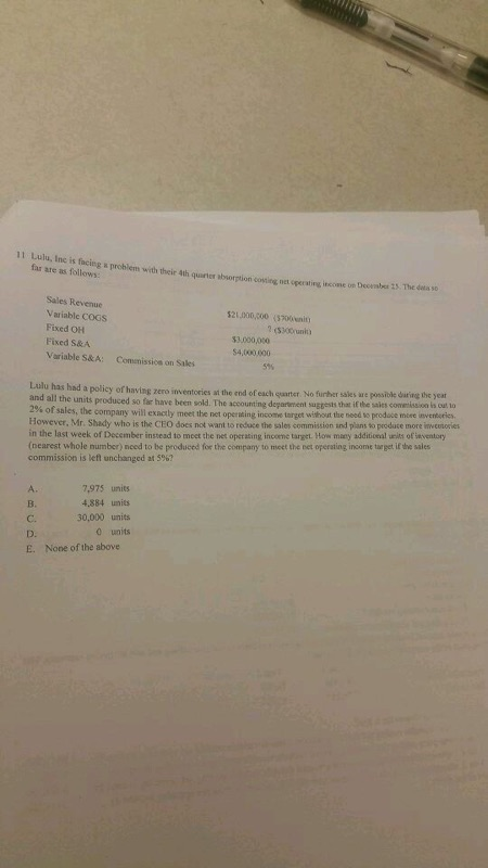  11 is a problem with their 4th quinier ion coting operating
