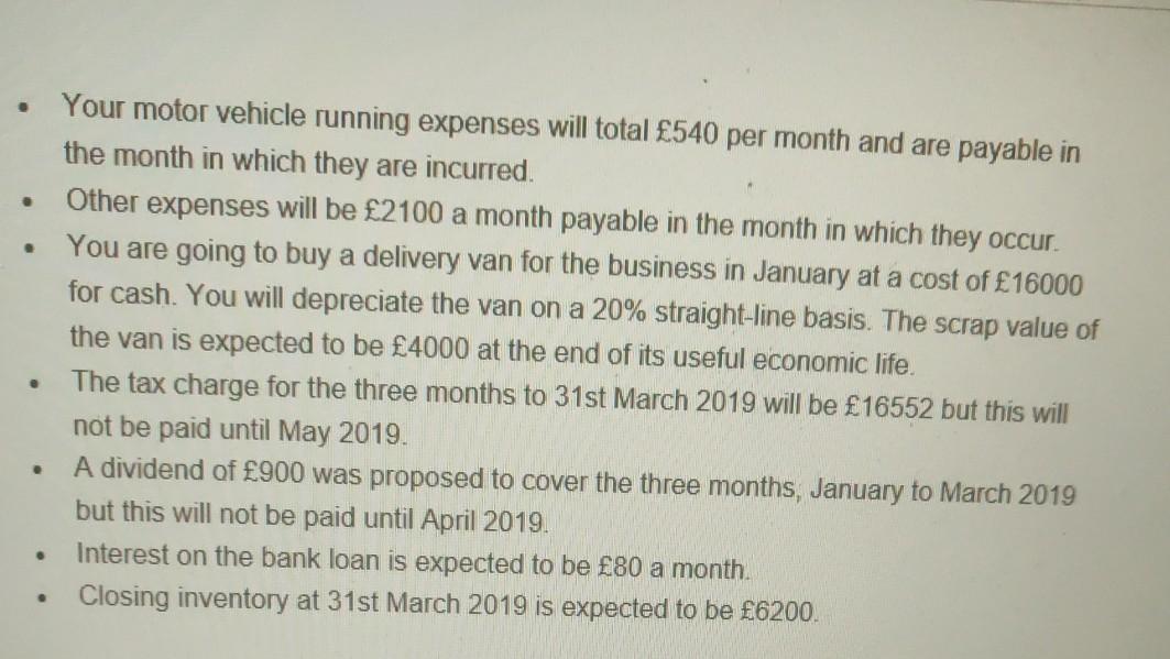 gentlemen's fashions. An accounting year-end is 31st December, and it is now