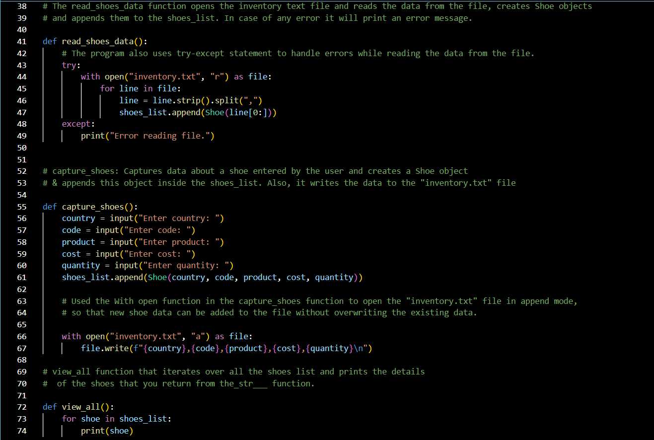 list: - Country - Code - Product - Cost - Quantity -