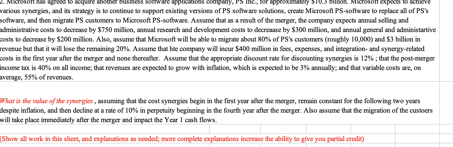 2. Microsoft has agreed to acquire another business software applications company,