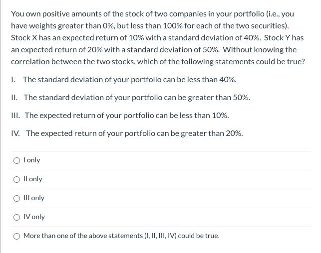 70% of your wealth in X and 30% of your wealth in