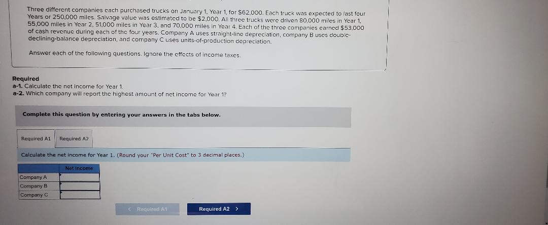 CAN YOU PLEASE ANSWER THIS Three different companies cach purchased trucks on