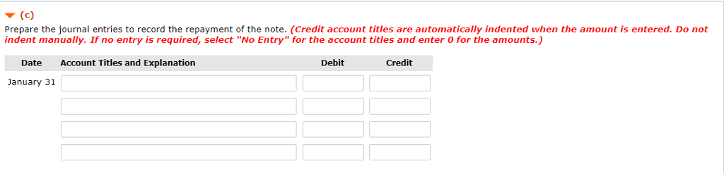a 1196, 3-month note payable for the remaining balance. Cullumber has a