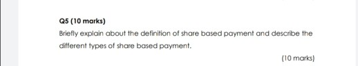 Please solve this. Q5 (10 marks) Briefly explain about the definition