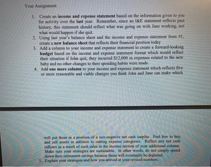 married couple in their mid-20's. Jane is an associate at a small