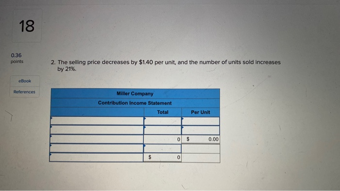 below: eBook Sales (38,000 units) Variable expenses Total Per Unit $304,000 $8.00