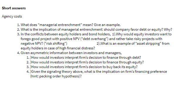 please make answer neat & clearly typed answer is better Short answers