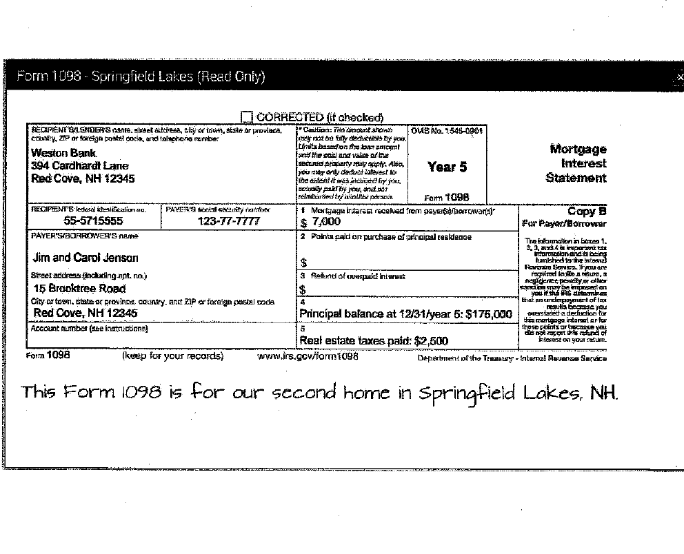 tax $ 9. Schedule A home mortgage interest deduction $ 10. Schedule