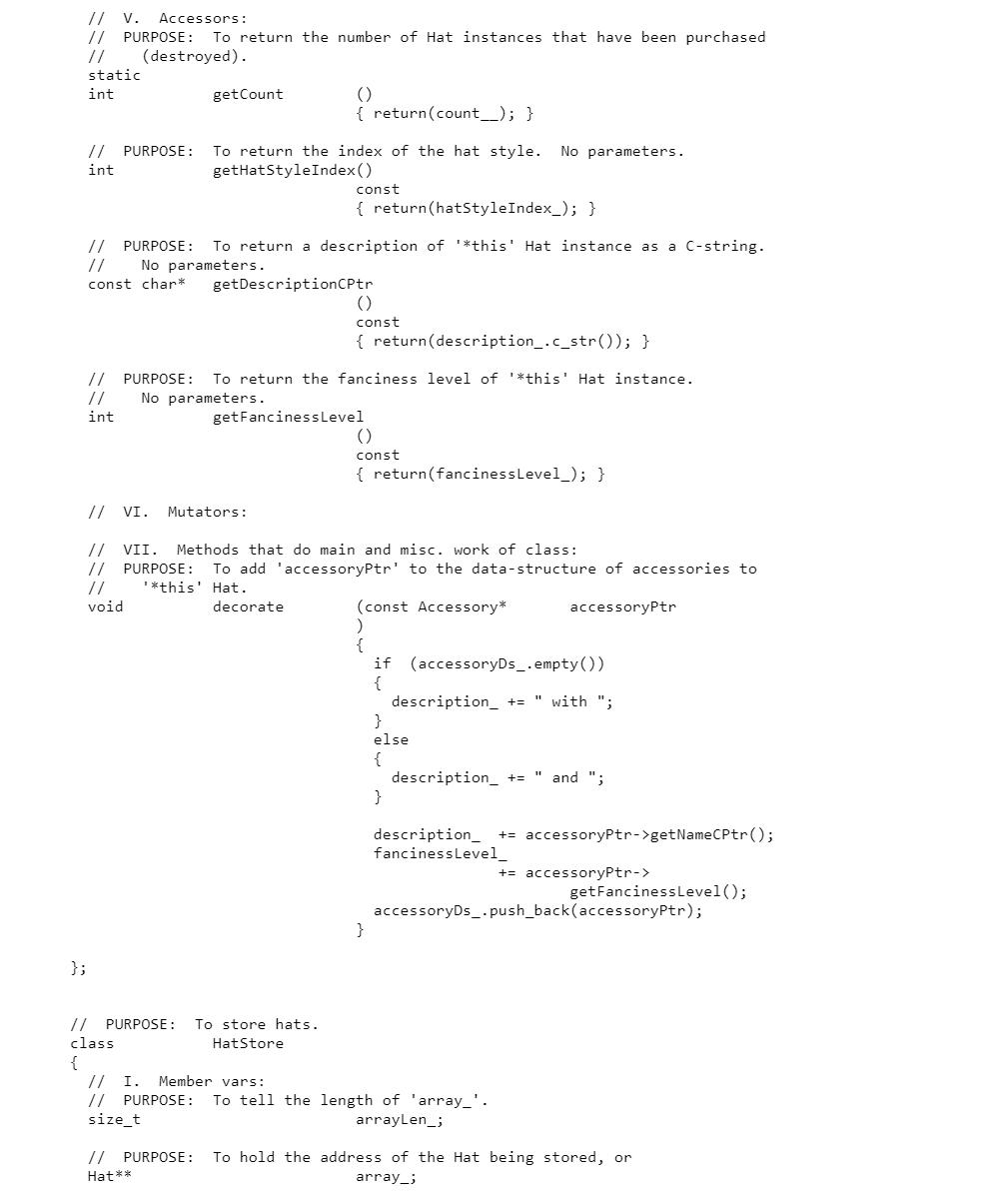 each one in the first HatStore instance. The decorator thread decorates exactly