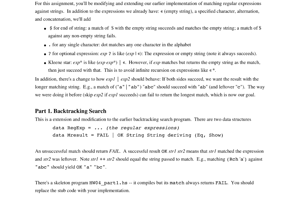 Haskell Programming: Simply answer the question (Code) HW04_part1.hs (Let me know if