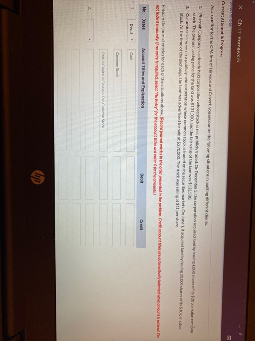  X Ch 11: Homework VIEWPOICE Current Attempt in Progress As an