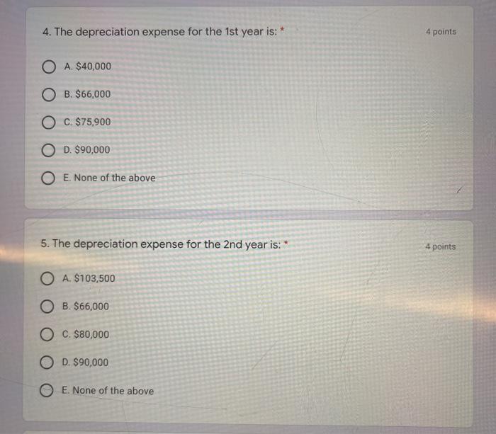 a new equipment. The below given summarizes all the information related to