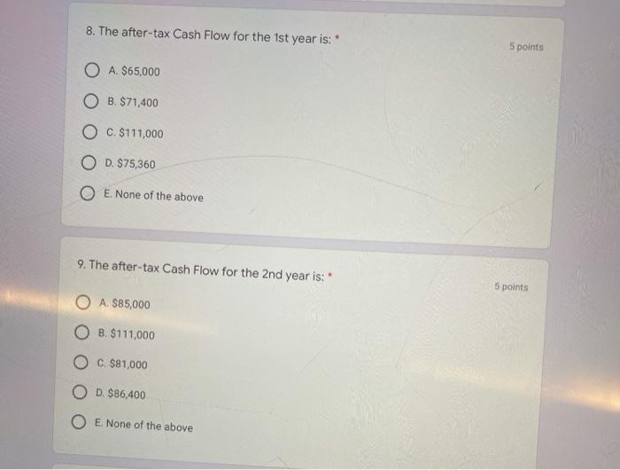 good place to install the equipment: $30,000 Useful Life: 4 years -Depreciation