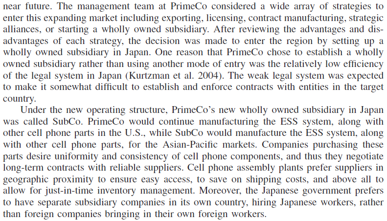 a transfer price? How does each factor relate to PrimeCo and SubCo?