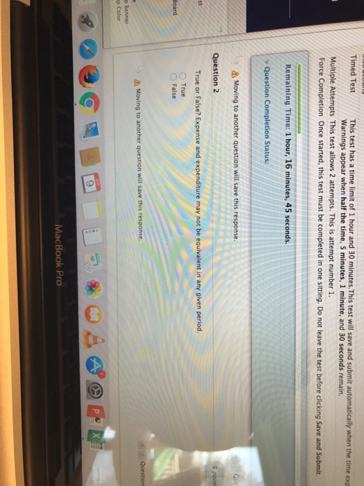  True or False? Expense and expenditure may not be equivalent in