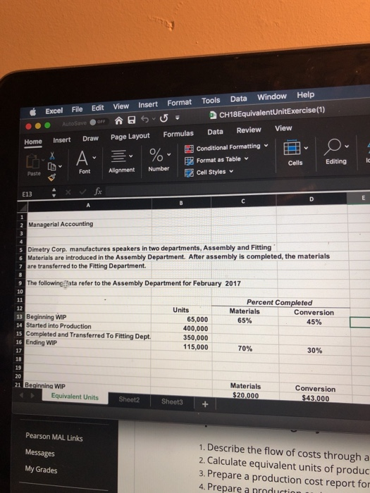  Home Excel File Edit View Insert Format Tools Data Window Help