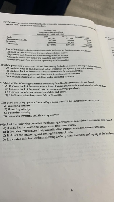  1 Walker Corp te ndirect method te peepen the state cah