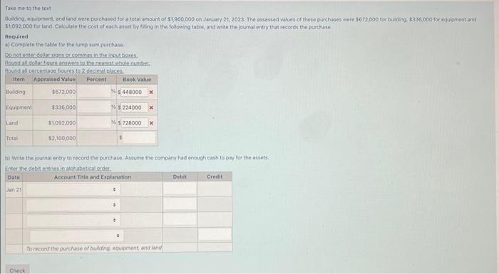  Take ise to the tea? Required a) Complete the table for