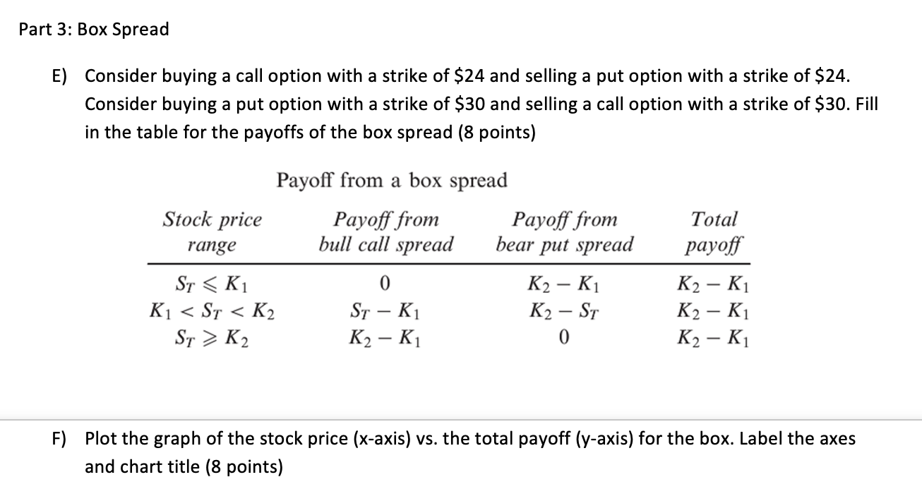 Please show any excel formula that explains the solution if applicable Part