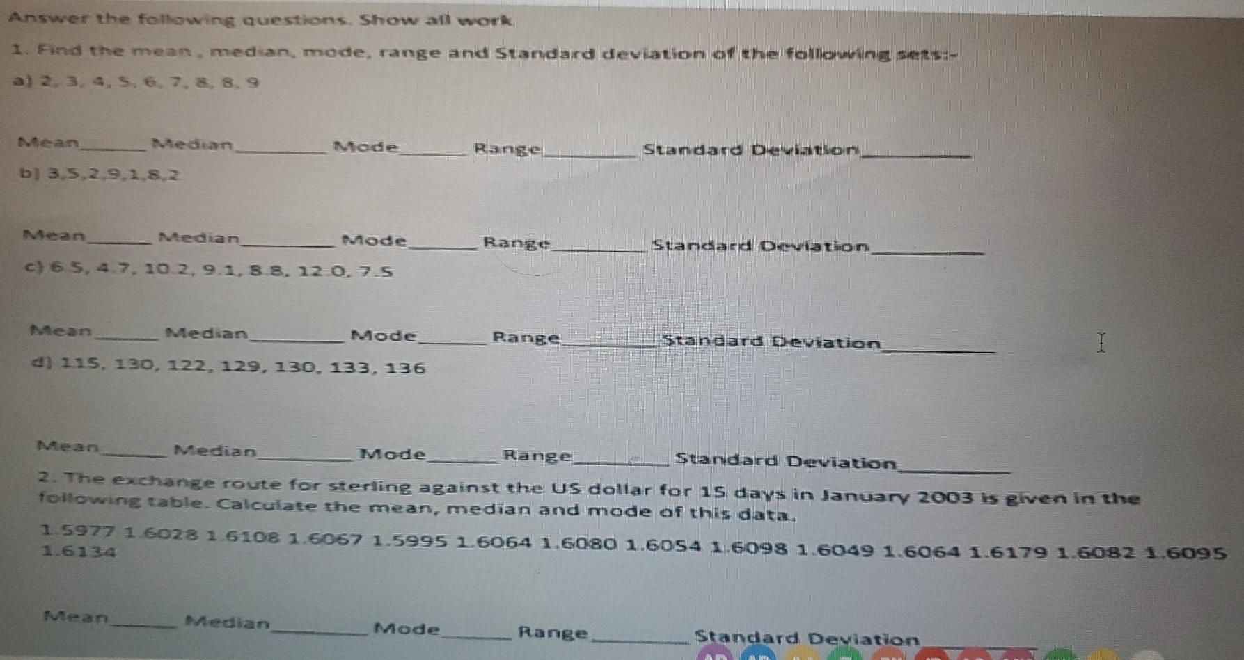 please answer with your best knowledge Answer the following questions Show