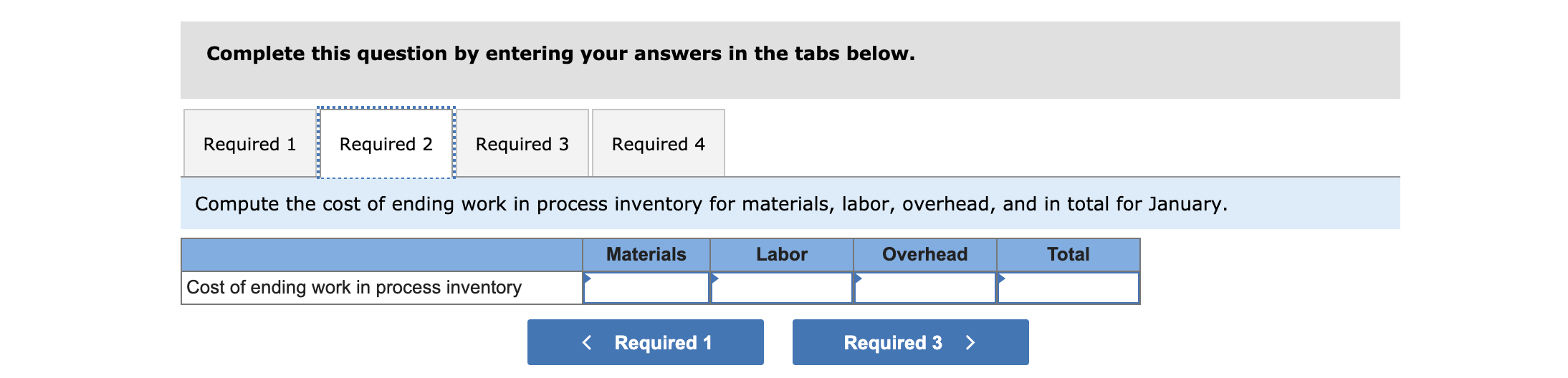 process costing system. During January, the Delta Assembly Department completed its processing
