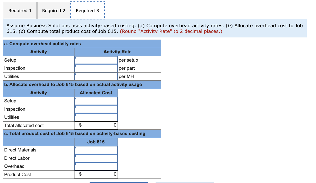 Solutions. In a recent month, Santana found that setup costs, inspection costs,