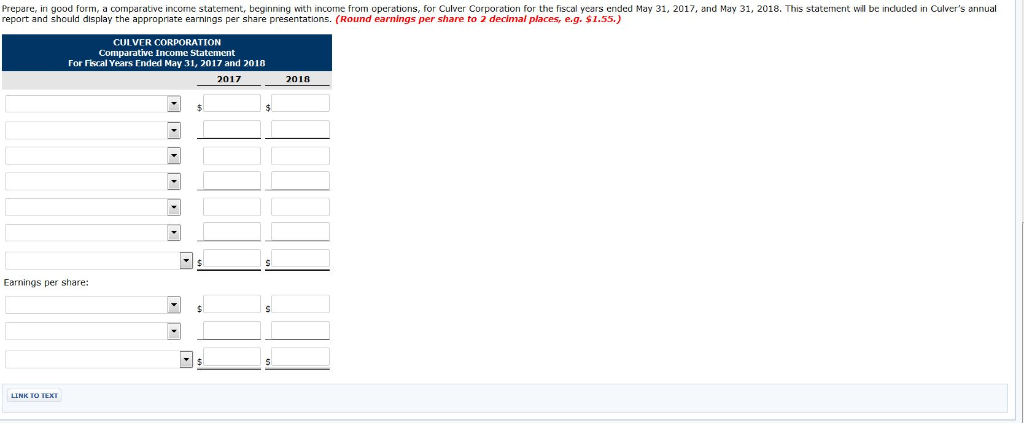 financial statements for the annual report to its shareholders for fiscal years