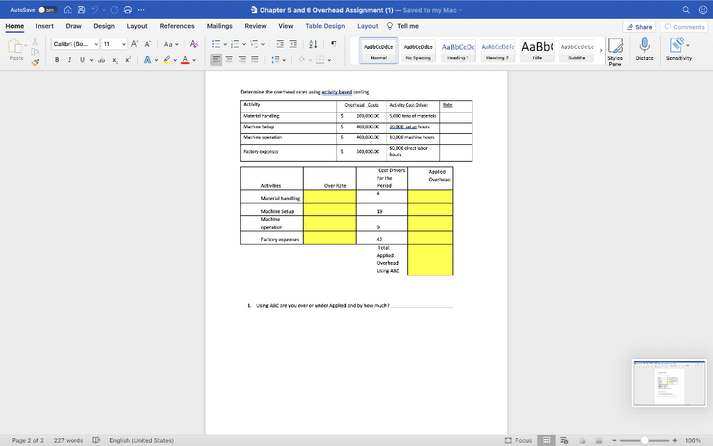 Saved to my Mac Home Insert Draw Design Layout References Mailings Review