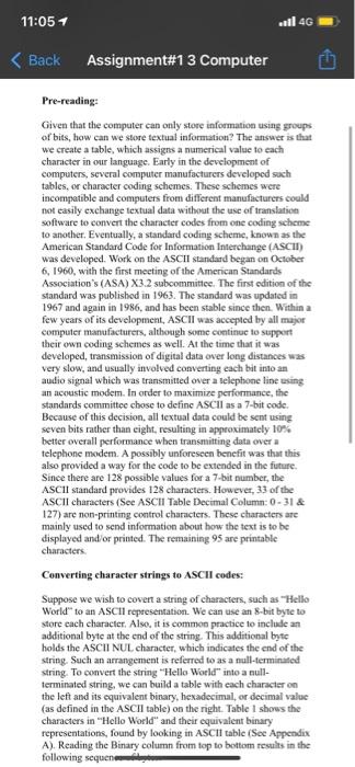  Given that the computer can only store informatioa using groups of